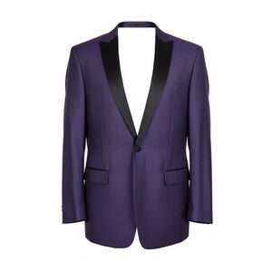 Purple Men's Tuxedo Blazer with Black Lapel 46R